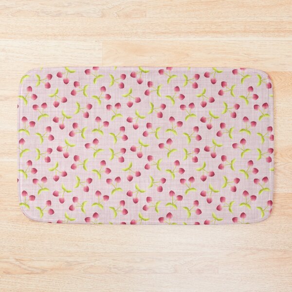 Item preview, Heart Cherry Fruit Seamless Pattern – Cute Dopamine Decor, Coquette Y2K Aesthetic, Retro Vibe - Pale Pink designed and sold by piptompatternco.