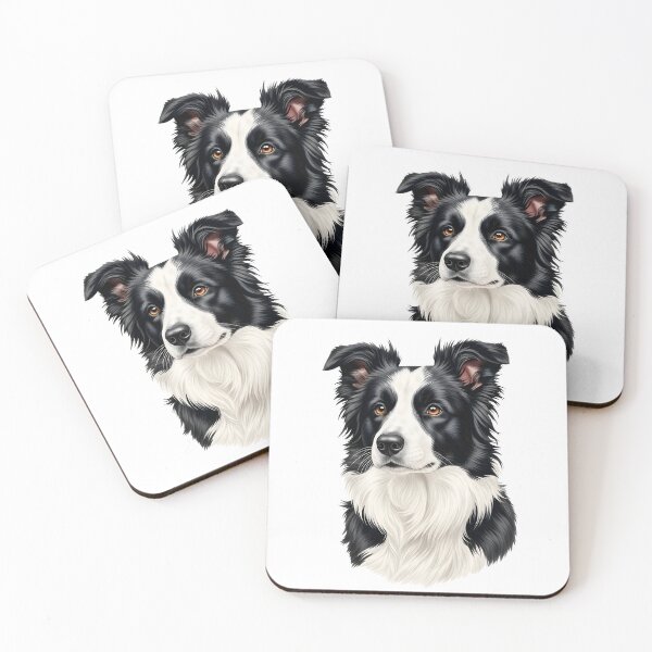 Item preview, Border Collie Spirit – Sumi-e Ukiyo-e Water Splash Ink Art designed and sold by blacksealstudio.