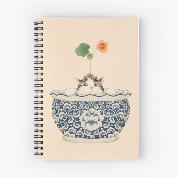 Item preview, Cat Hiding in Flower Pot designed and sold by Broccoli  Cat Art.