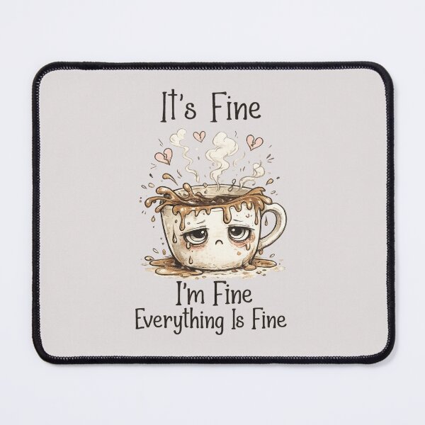 Item preview, Sad Spilling Coffee Cup Everything Is Fine designed and sold by DigitalMomy.