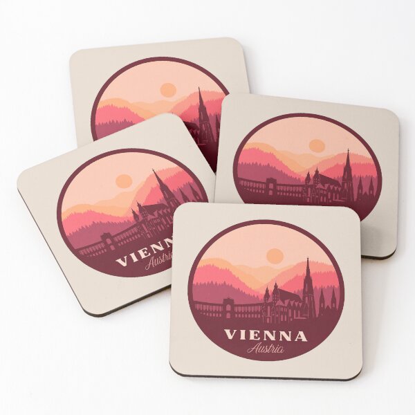 Item preview, Vienna Austria Travel Badge, Prater Ferris Wheel and Architecture Cityscape Souvenir designed and sold by InvestingRoad.