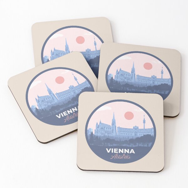 Item preview, Vienna Austria Travel Badge, Prater Ferris Wheel and Architecture Cityscape Souvenir designed and sold by InvestingRoad.