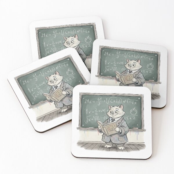 Item preview, Vintage Sketch Cat Teacher - Classic Academic Feline Art designed and sold by VisualRotaStudio .