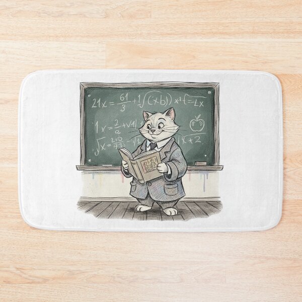 Item preview, Vintage Sketch Cat Teacher - Classic Academic Feline Art designed and sold by VisualRotaStudio .