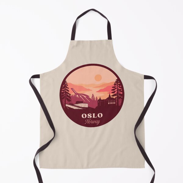 Item preview, Oslo Norway Travel Badge with Viking Ship and City Landmarks designed and sold by InvestingRoad.