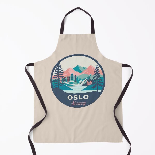 Item preview, Oslo Norway Travel Badge with Viking Ship and City Landmarks designed and sold by InvestingRoad.