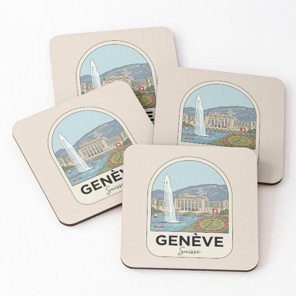 Item preview, Geneve Suisse Vintage Travel Badge, Retro Geneva Switzerland Landmark Emblem designed and sold by InvestingRoad.
