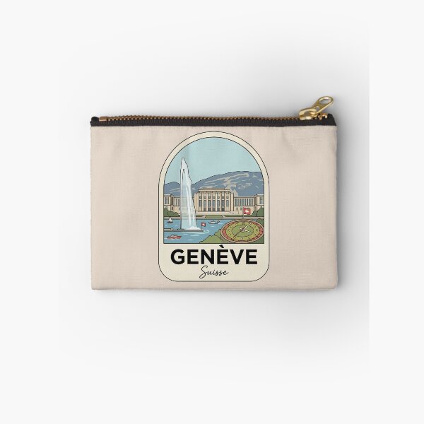 Item preview, Geneve Suisse Vintage Travel Badge, Retro Geneva Switzerland Landmark Emblem designed and sold by InvestingRoad.