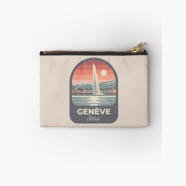 Item preview, Geneve Suisse Vintage Travel Badge, Retro Geneva Switzerland Landmark Emblem designed and sold by InvestingRoad.