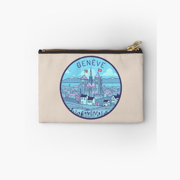 Item preview, Geneve Suisse Vintage Travel Badge, Retro Geneva Switzerland Landmark Emblem designed and sold by InvestingRoad.
