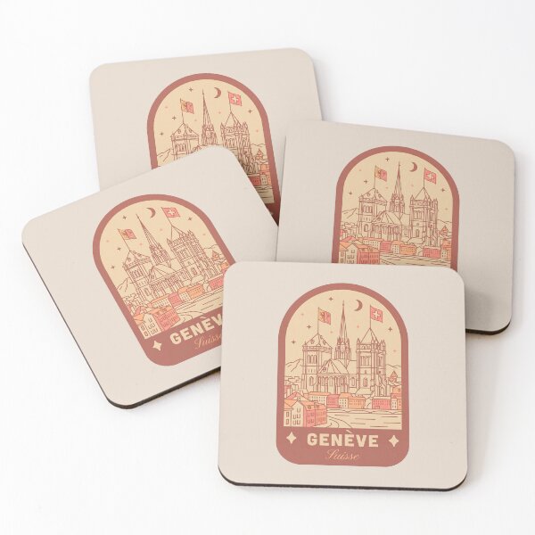 Item preview, Geneve Suisse Vintage Travel Badge, Retro Geneva Switzerland Landmark Emblem designed and sold by InvestingRoad.