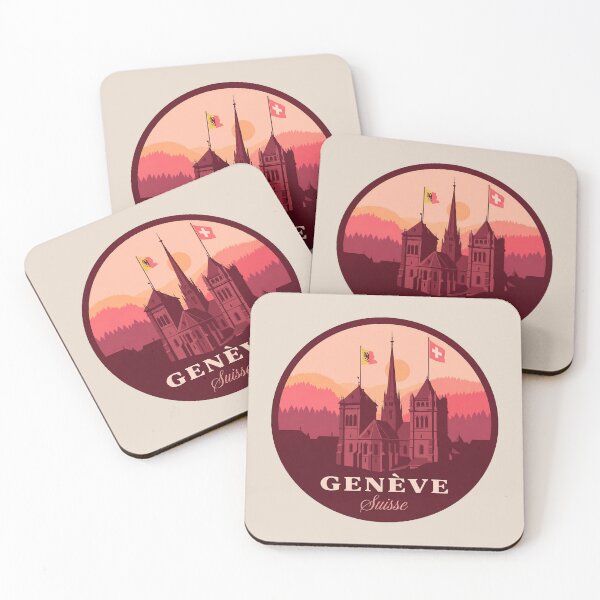 Item preview, Geneve Suisse Vintage Travel Badge, Retro Geneva Switzerland Landmark Emblem designed and sold by InvestingRoad.