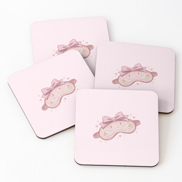 Item preview, Dreamy Pink Swan Sleep Mask Aesthetic designed and sold by HerTenderly.