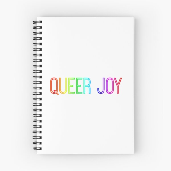 Item preview, Queer Joy - rainbow pride flag, love is love, gay pride, quote sticker text designed and sold by RosefinchArt.