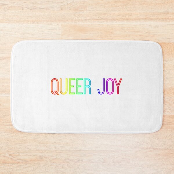 Item preview, Queer Joy - rainbow pride flag, love is love, gay pride, quote sticker text designed and sold by RosefinchArt.