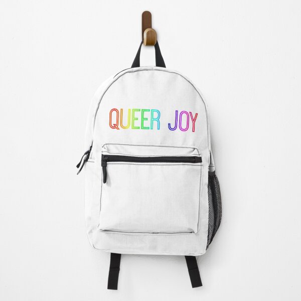 Item preview, Queer Joy - rainbow pride flag, love is love, gay pride, quote sticker text designed and sold by RosefinchArt.