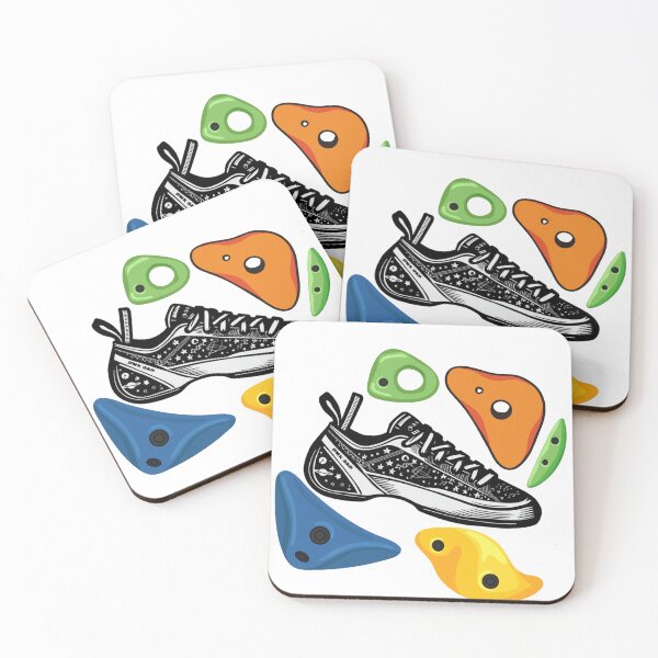Item preview, Cosmic Climber – Rock Climbing Shoe & Holds Illustration designed and sold by kuikai123.