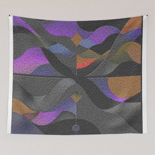 Item preview, prismatic rhythm textured flux colorful geometric abstract designed and sold by SmashingDeals.