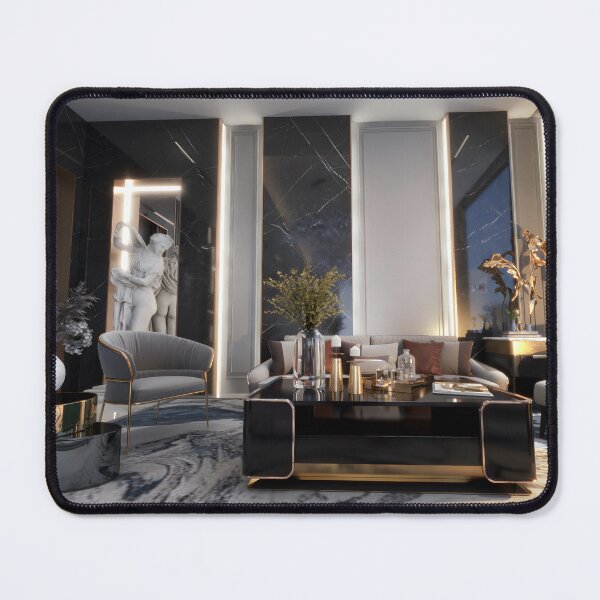 Item preview, Sophisticated Luxury: Modern Black Marble Living Room designed and sold by AnattA-3D.