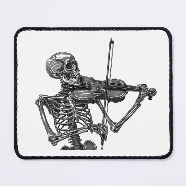 Item preview, Skeleton Violinist – Gothic Classical Music Skull Art designed and sold by inkoutninja.
