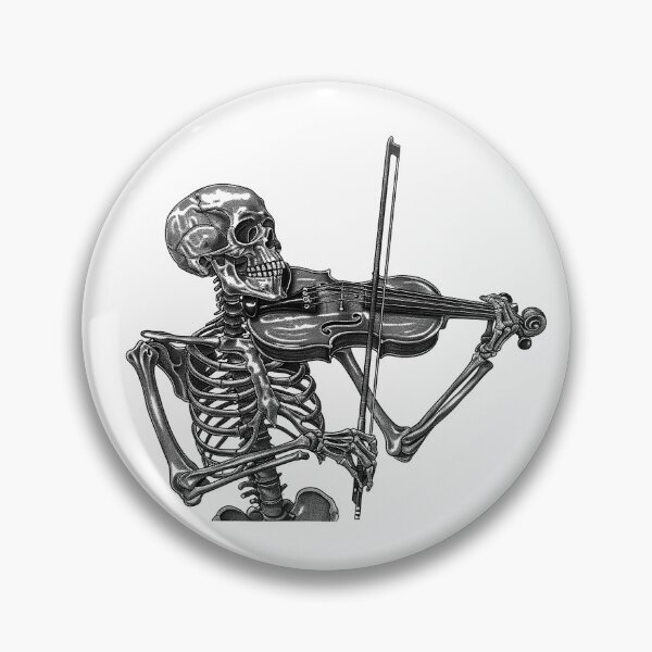 Item preview, Skeleton Violinist – Gothic Classical Music Skull Art designed and sold by inkoutninja.
