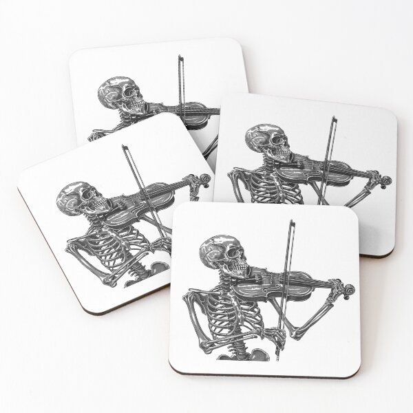 Item preview, Skeleton Violinist – Gothic Classical Music Skull Art designed and sold by inkoutninja.