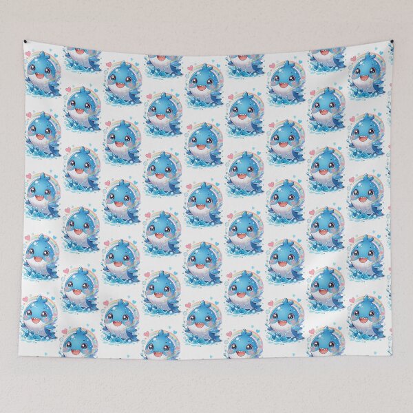 Item preview, Happy Rainbow Whale  designed and sold by LauraMK.