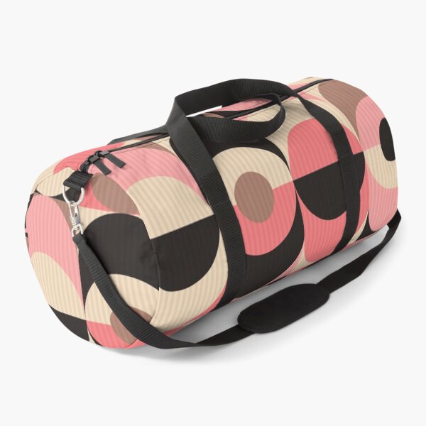 Item preview, Mid Century Mod Pink & Black Circle Geometric designed and sold by RetroMaggie.