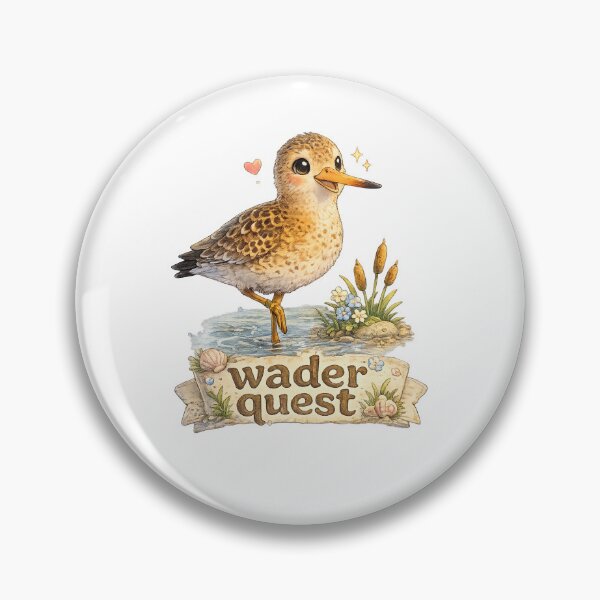 Item preview, Wader Quest – Kawaii Black-Tailed Godwit Adventure with Cute Coastal Bird Vibes designed and sold by Paws-nd-Prints.