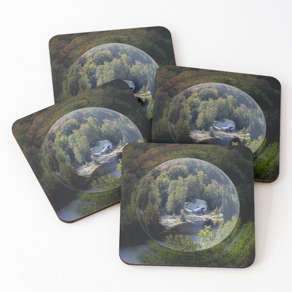 Item preview, Mystical Sphere Above Forest Lake – Surreal Landscape Photography designed and sold by visual art.
