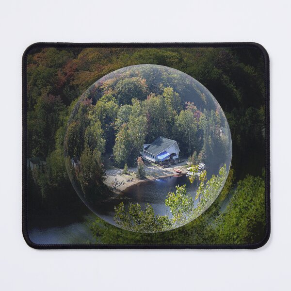 Item preview, Mystical Sphere Above Forest Lake – Surreal Landscape Photography designed and sold by visual art.