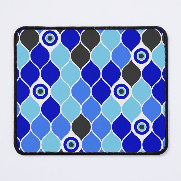 Item preview, Modern Evil Eye Pattern – Blue & Mint Protection Aesthetic designed and sold by SimplyJasper.