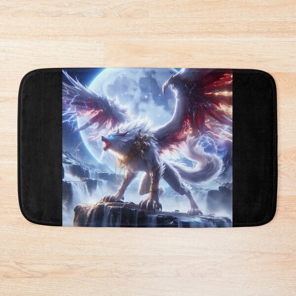 Item preview, White Dragon Wolf designed and sold by GalleryBrisArt.