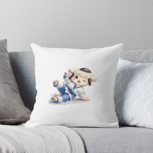Item preview, Jew Jitsu Lamb – Kawaii Martial Arts Sheep with Playful Jewish Humor Art designed and sold by Paws-nd-Prints.