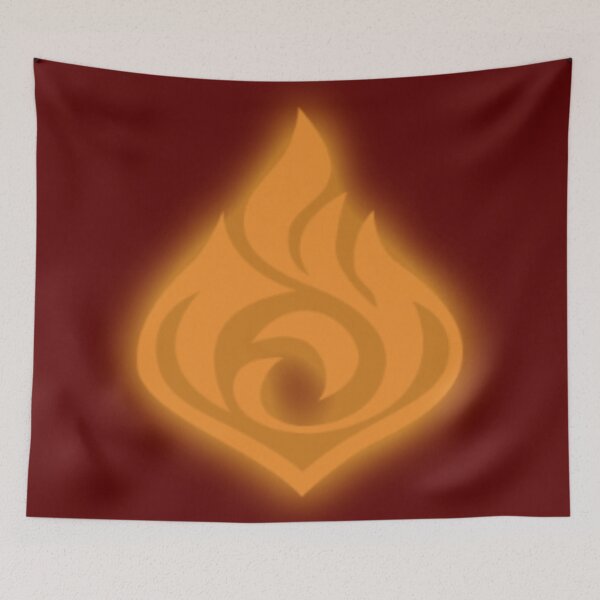 Item preview, Fiery Pyro Spirit - Genshin Elemental Glow Art designed and sold by Jimakmo.