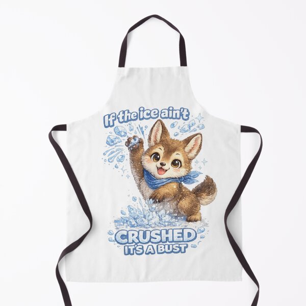 Item preview, Crushed Ice Jackal – If the Ice Ain’t Crushed It’s a Bust Kawaii Animal Art designed and sold by Paws-nd-Prints.