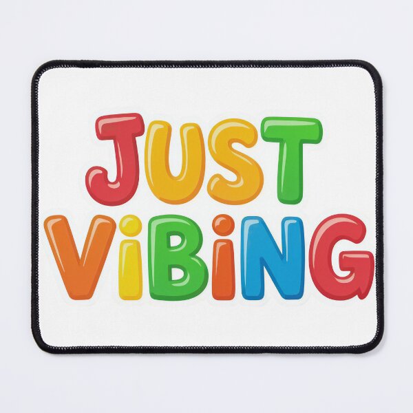Item preview, Pegatina arcoíris Just Vibing designed and sold by Stripe Wall Studio.