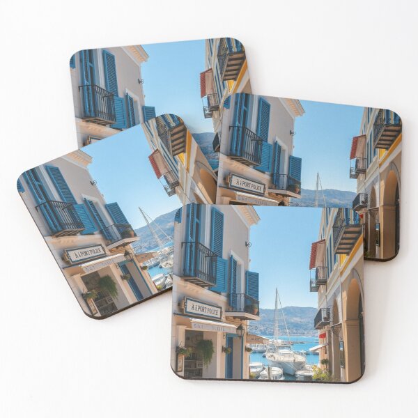 Item preview, Sunlit Coastal Street Leading to Scenic Harbor designed and sold by Jade Ado.