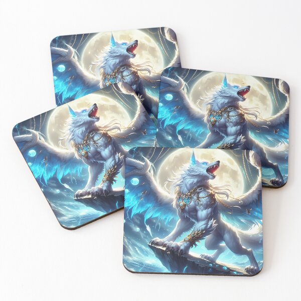 Item preview, White Dragon Wolf designed and sold by GalleryBrisArt.
