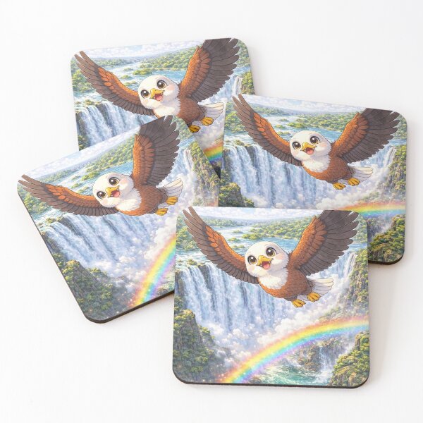 Item preview, Zambezi African Fish Eagle – Kawaii Fish Eagle Flying Over Victoria Falls Zambia designed and sold by Paws-nd-Prints.
