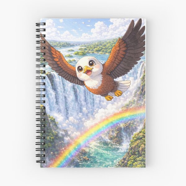 Item preview, Zambezi African Fish Eagle – Kawaii Fish Eagle Flying Over Victoria Falls Zambia designed and sold by Paws-nd-Prints.