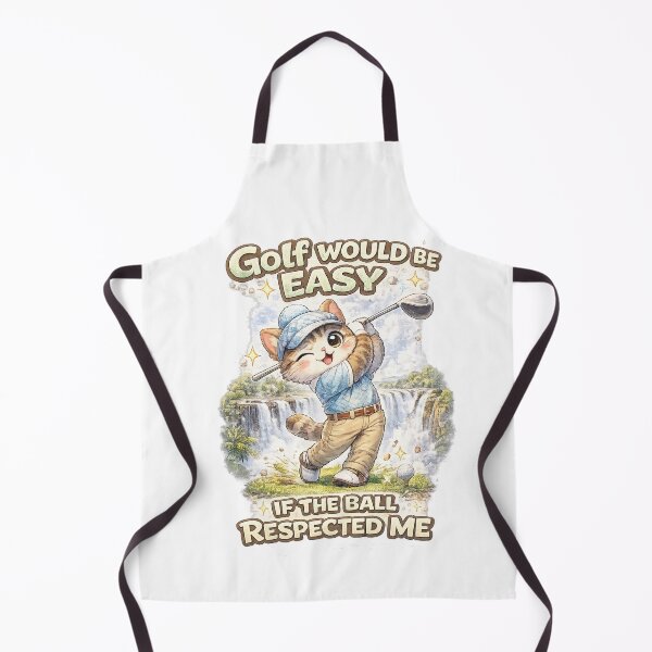 Item preview, Top Golf Cat – Kawaii Golfing Cat Swinging Club Funny Golf Quote Art designed and sold by Paws-nd-Prints.
