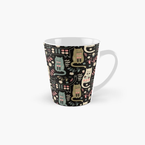 Vista previa del artículo con la obra «Gato Folk», diseñado y vendido por limegreenpalace.