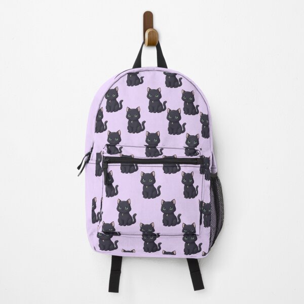 Item preview, Kawaii black cat | Animated cute kitten designed and sold by ZuriRetroPrints.