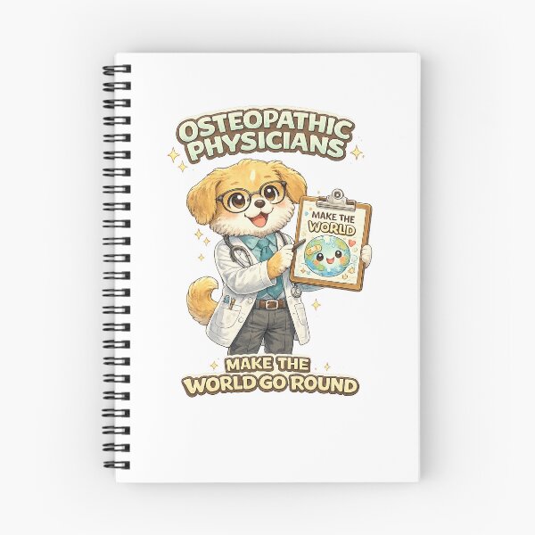 Item preview, Osteopathic Physicians – Kawaii Doctor Dog Illustration with Medical Humor Quote designed and sold by Paws-nd-Prints.