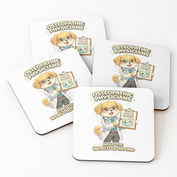 Item preview, Osteopathic Physicians – Kawaii Doctor Dog Illustration with Medical Humor Quote designed and sold by Paws-nd-Prints.
