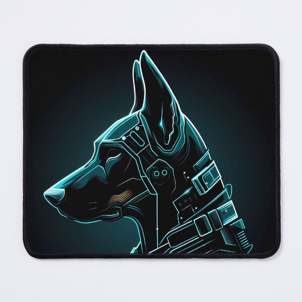 Item preview, Unit 01: Tactical Doberman - Neon Silhouette designed and sold by CyberPawArt.