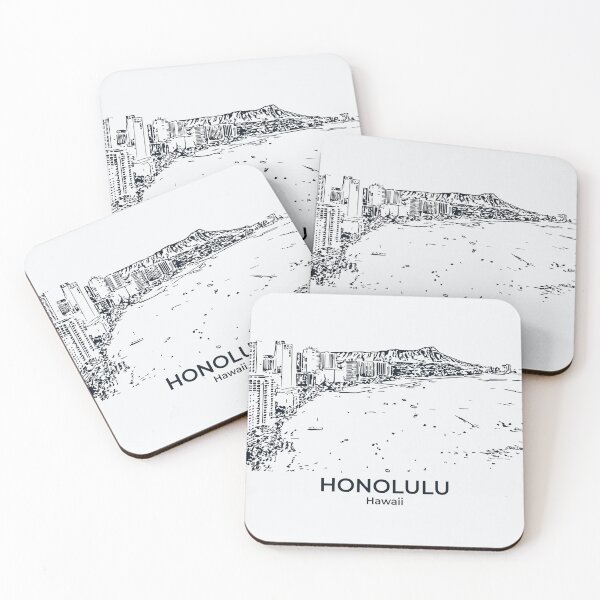 Artikelvorschau, Honolulu – Hawaii entworfen und verkauft von Lakeric Cityscapes.
