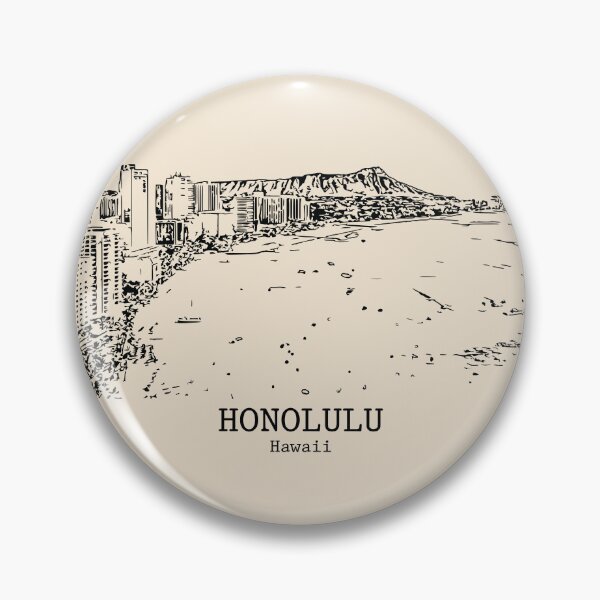 Artikelvorschau, Honolulu – Hawaii entworfen und verkauft von Lakeric Cityscapes.