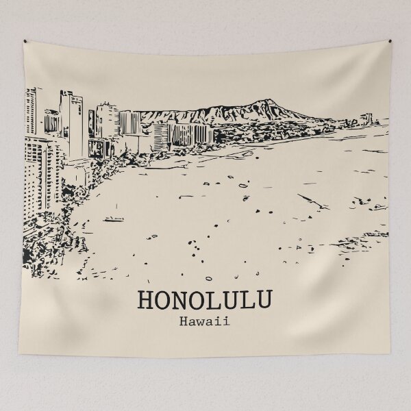 Item preview, Honolulu – Hawaii designed and sold by Lakeric Cityscapes.